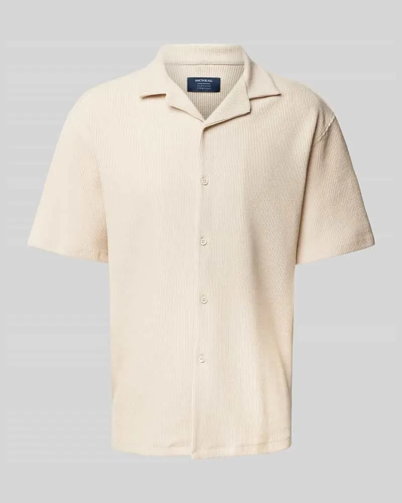 McNeal Regular Fit Freizeithemd mit Reverskragen Beige