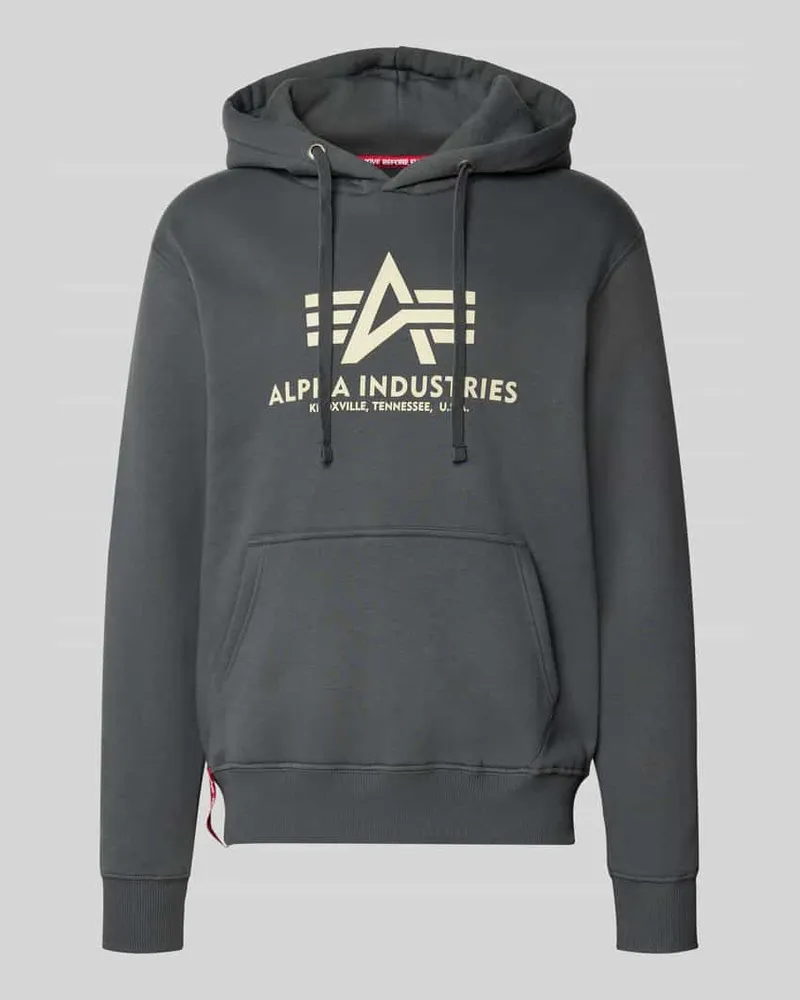 Alpha Industries Hoodie mit Label-Print 