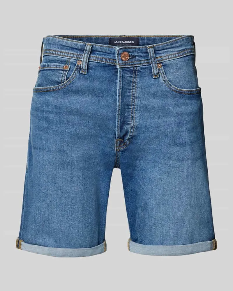 Jack & Jones Regular Fit Jeansshorts im 5-Pocket-Design Modell 'RICK 