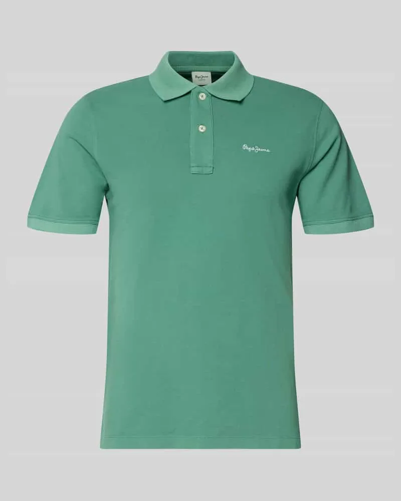 Pepe Jeans Regular Fit Poloshirt aus reiner Baumwolle Modell 'OSCAR Dunkelgruen