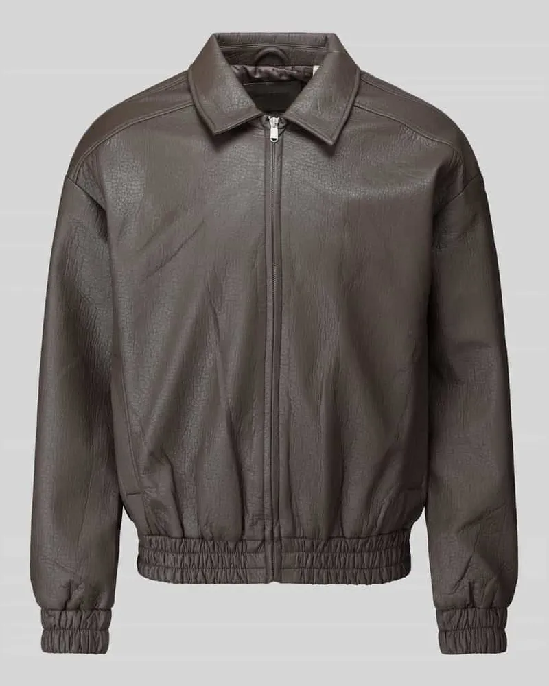 Only & Sons Regular Fit Kunstlederjacke Modell 'REX Schlamm