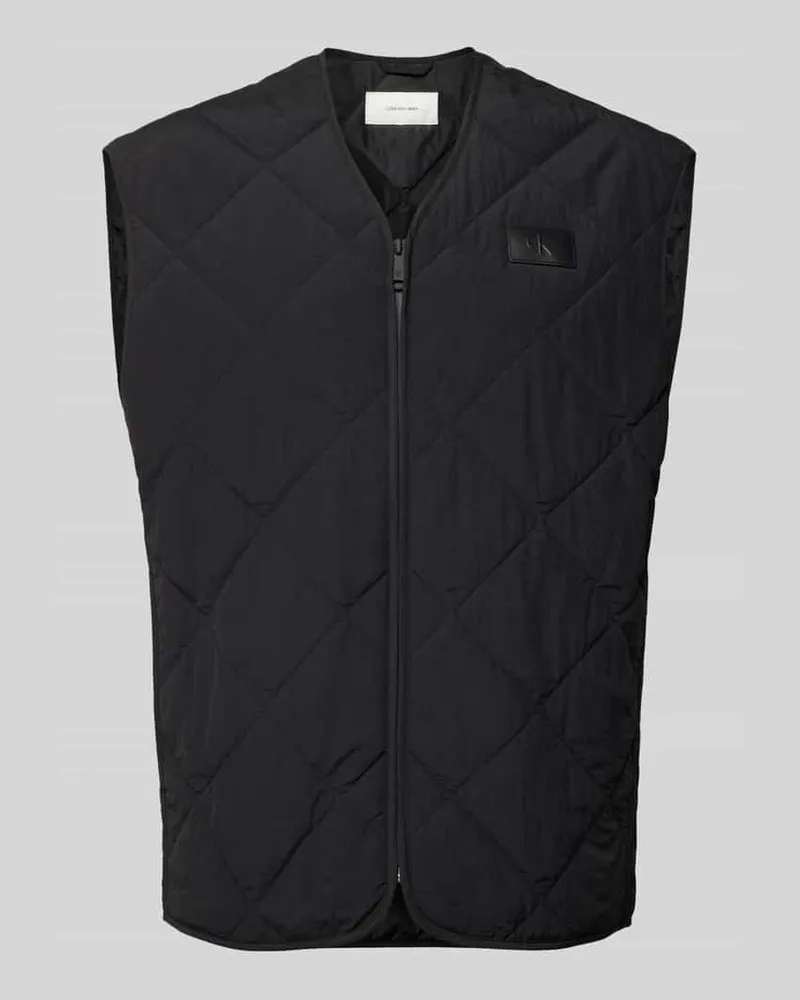 Calvin Klein Steppweste mit Reißverschluss Black