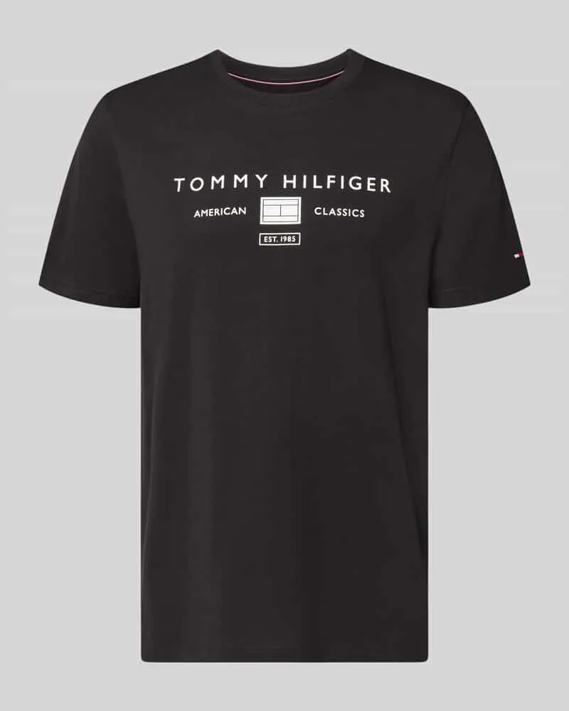 Tommy Hilfiger Regular Fit T-Shirt aus reiner Baumwolle Black