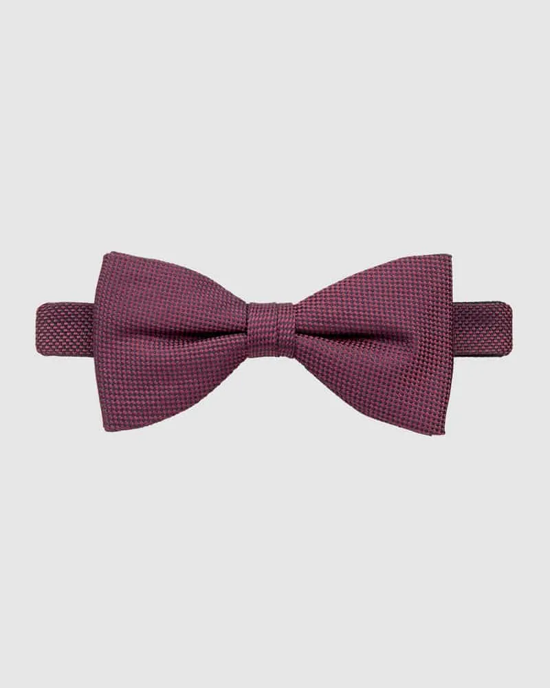 Blick Fliege aus reiner Seide Fuchsia