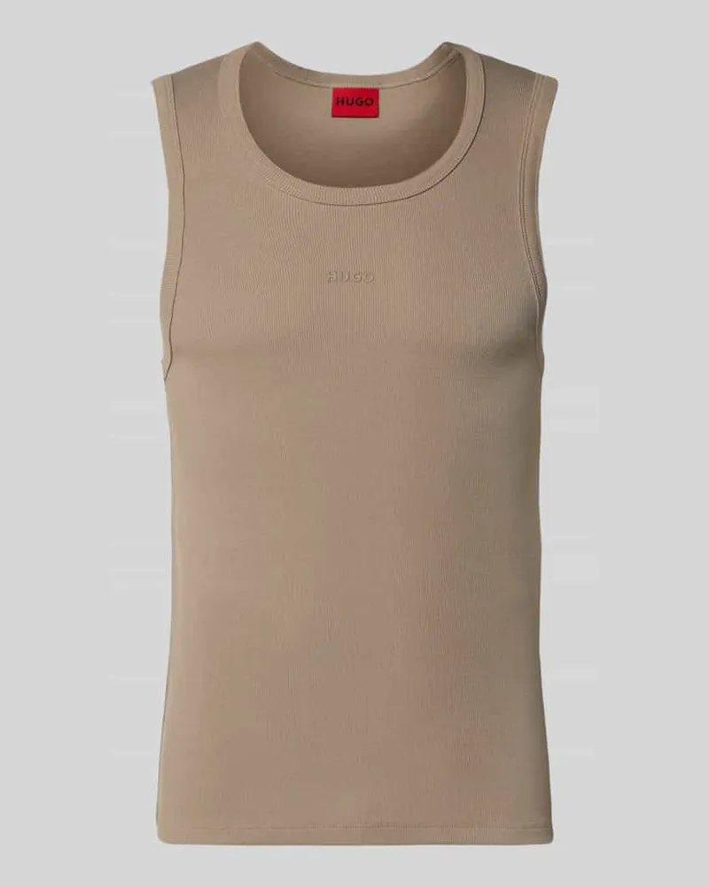 HUGO BOSS Slim Fit Tank Top aus Baumwoll-Mix Modell 'DAPOTA Hellbraun
