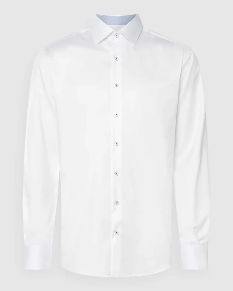 Eterna Regular Fit Businesshemd aus Twill Weiss