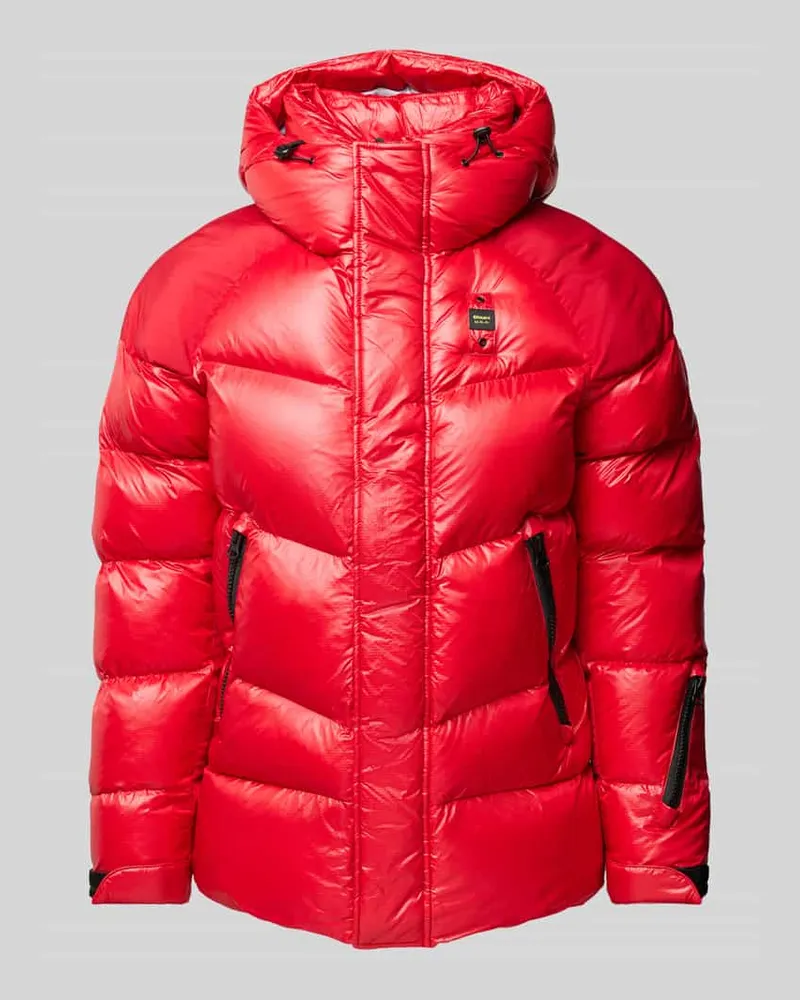 Blauer Regular Fit Steppjacke mit Kapuze Modell 'CROWN 