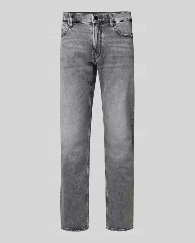 G-STAR RAW Straight Fit Jeans im Used-Look Modell 'MOSA Mittelgrau