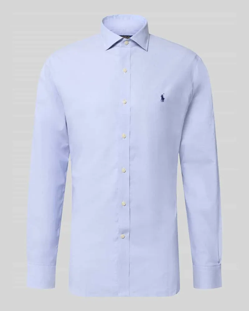Ralph Lauren Slim Fit Businesshemd aus reiner Baumwolle Hellblau