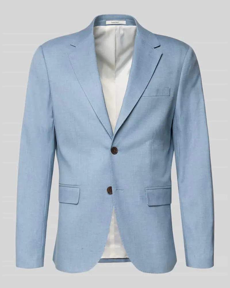 Selected Homme Slim Fit Anzugsakko mit Woll-Anteil Modell 'SLIM-MAX LANO Blau
