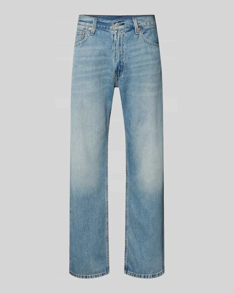 Levi's Straight Fit Jeans im 5-Pocket-Mix Modell 'Lead Hellblau