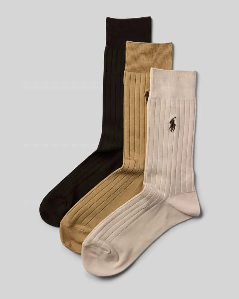 Ralph Lauren Socken mit Feinripp Modell 'EGYPTIAN' im 3er-Pack 
