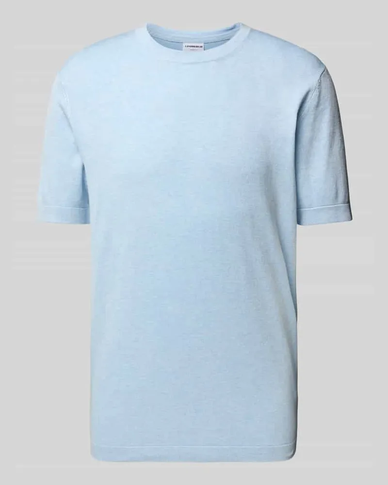 Lindbergh Relaxed Fit T-Shirt mit Rundhalsausschnitt Hellblau