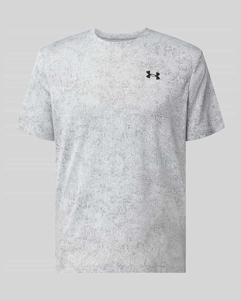 Under Armour Regular Fit T-Shirt mit Strukturmuster Modell 'Pixelate Hellgrau