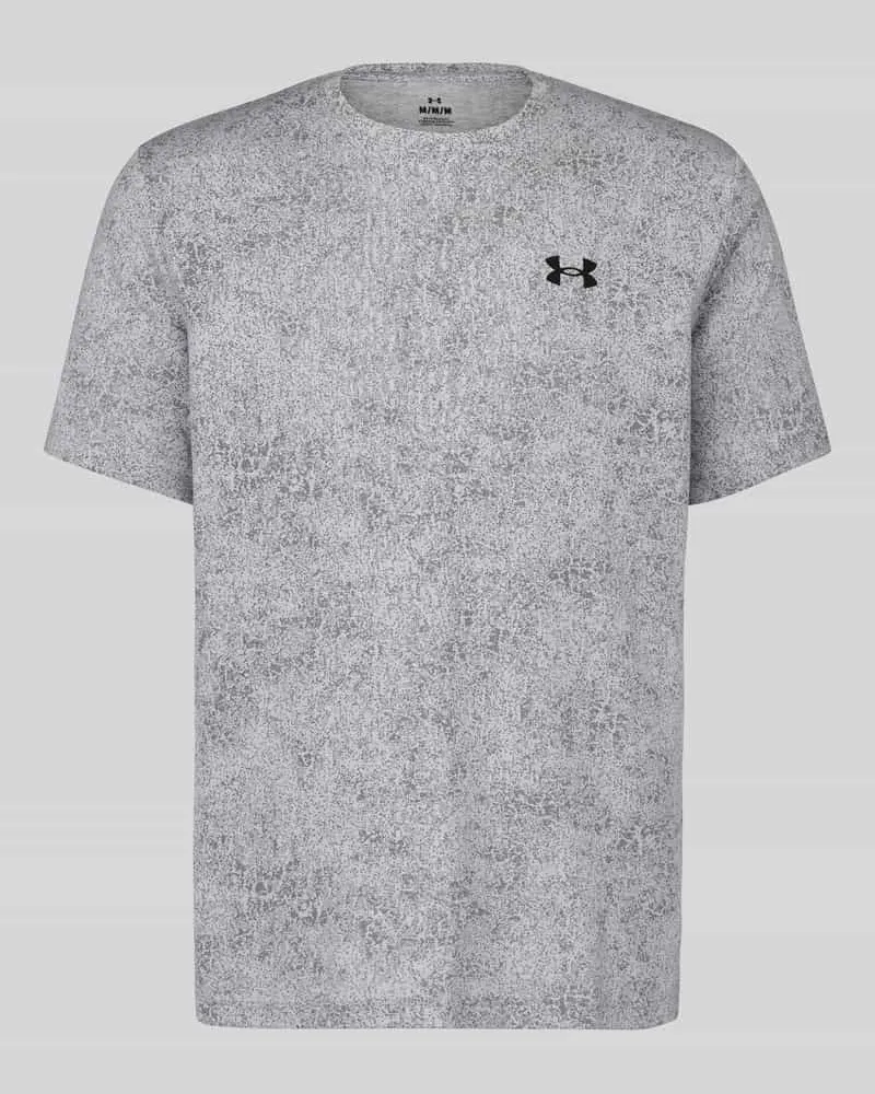Under Armour Regular Fit T-Shirt mit Strukturmuster Modell 'Pixelate Hellgrau