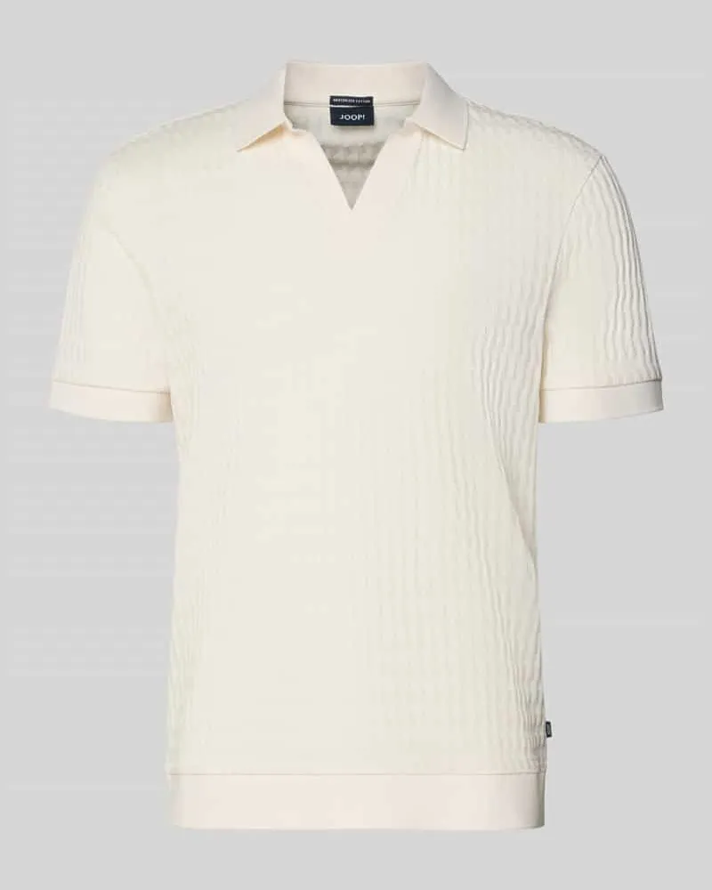 JOOP! Poloshirt mit gerippten Abschlüssen Modell &#x27;Cleison Offwhite