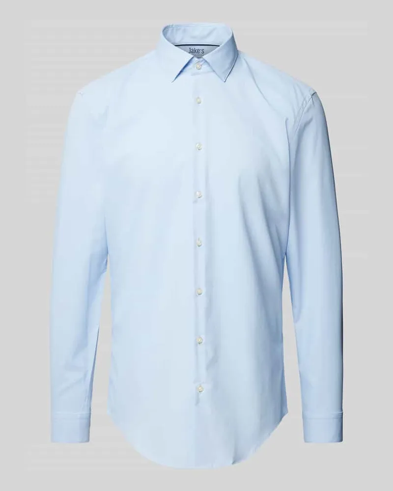 JAKE*S Slim Fit Business-Hemd mit Kentkragen 