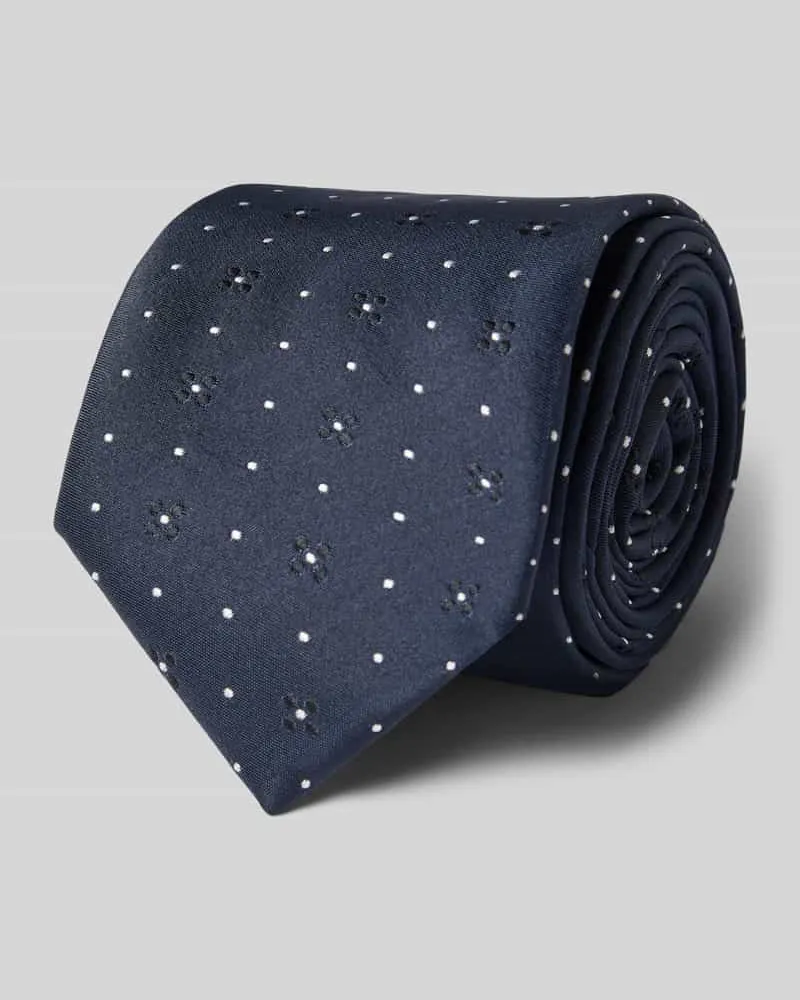 HUGO BOSS Krawatte aus Seiden-Mix Dunkelblau