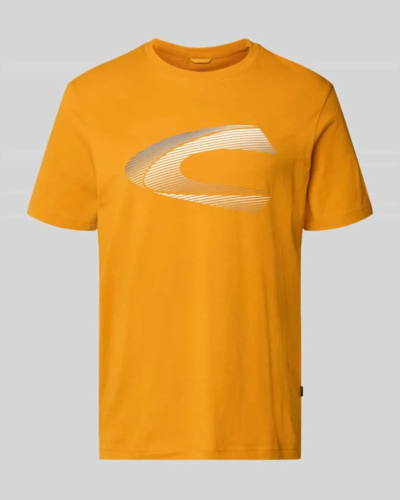 Camel Active T-Shirt mit Label-Print Orange