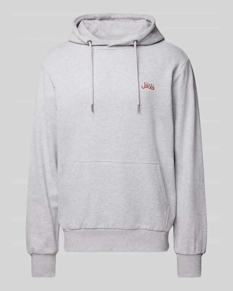 Mazine Hoodie mit Stitching-Detail Modell 'Stundon Hellgrau