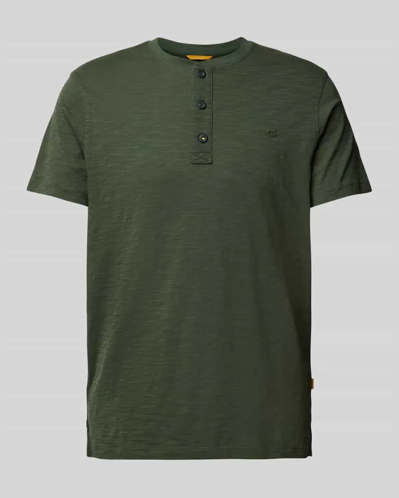 Camel Active T-Shirt mit Serafino-Ausschnitt 