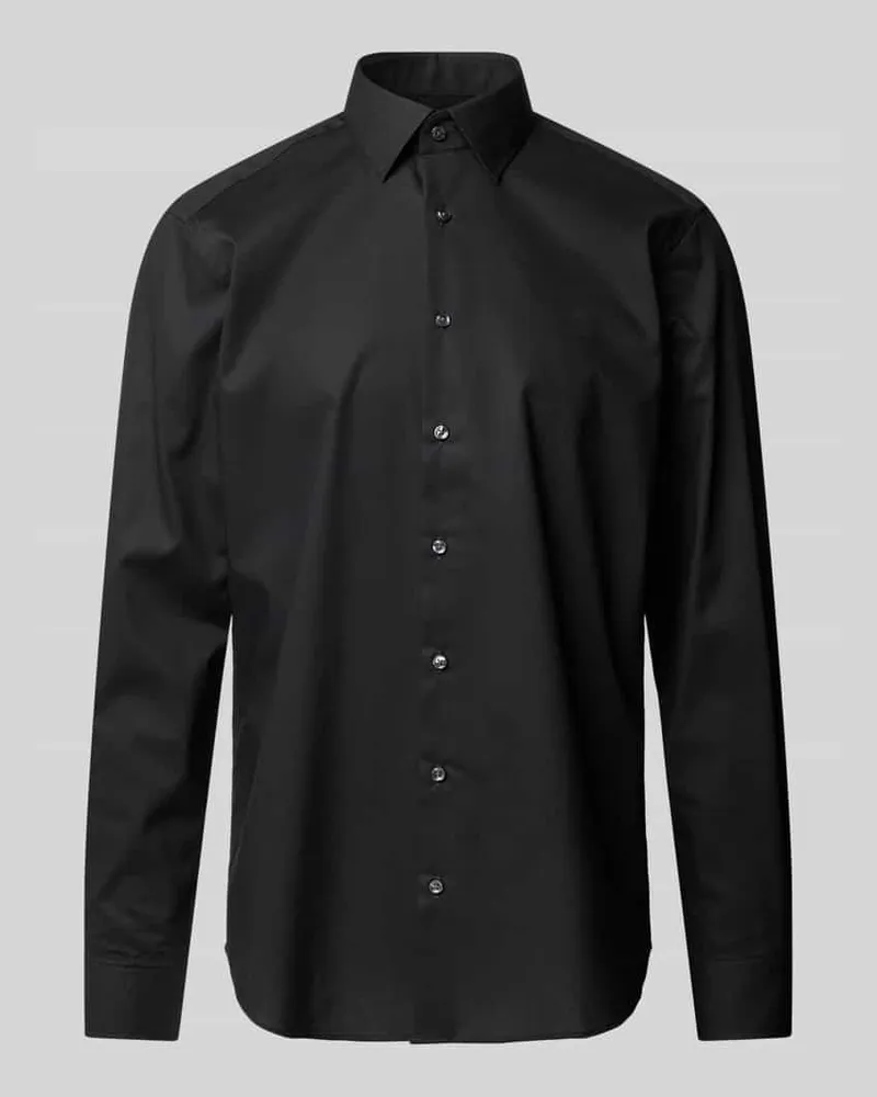 Christian Berg Regular Fit Business-Hemd mit Kentkragen Black