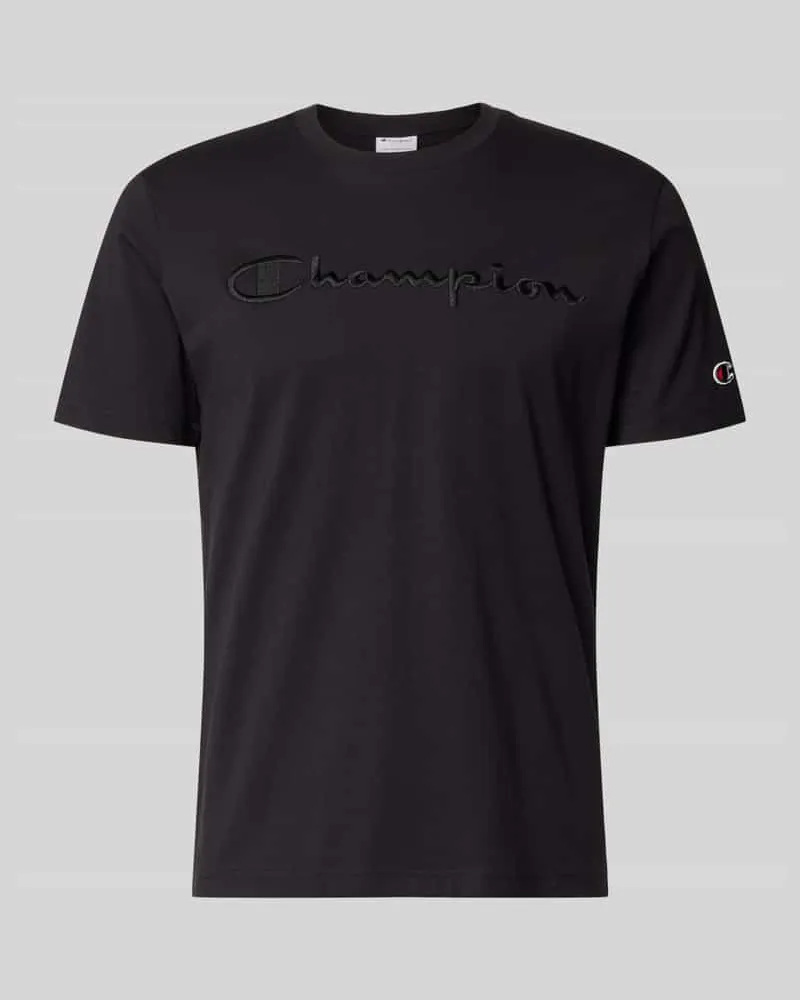 Champion T-Shirt mit Label-Stitching mit Rundhalsausschnitt Beige