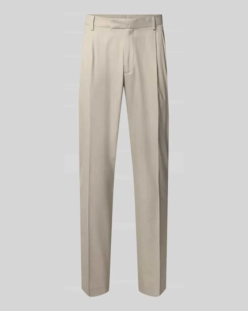McNeal Slim Fit Hose in Flanell-Optik Beige