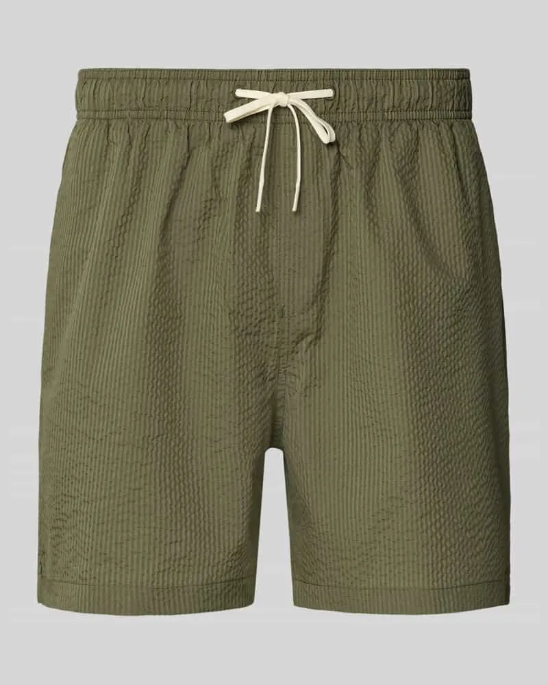 Selected Homme Badehose mit Baumwoll-Anteil Modell 'COOPER Oliv
