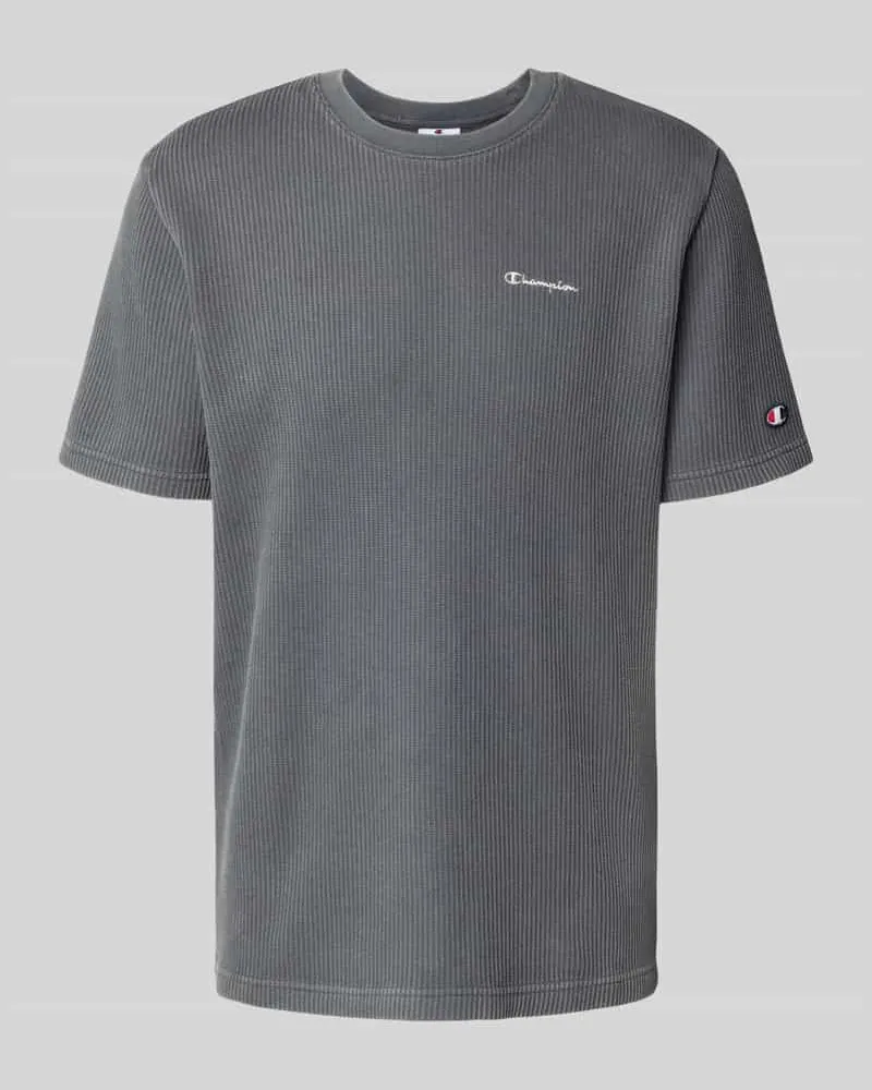 Champion T-Shirt mit Strukturmuster und Rundhalsausschnitt 