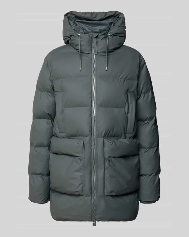 RAINS Steppjacke mit Kapuze Modell 'Alta Graphit