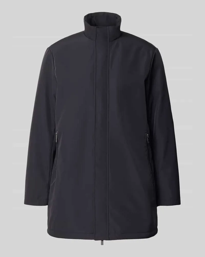 Armani Exchange Regular Fit Trenchcoat mit verdecktem Reißverschluss Marine