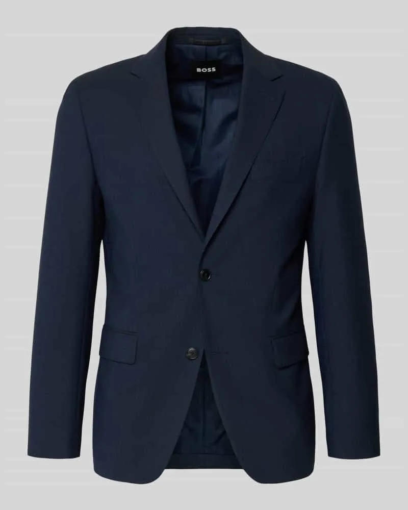 HUGO BOSS Slim Fit Kurzblazer mit Schurwoll-Anteil Modell 'P-HUGE Marine