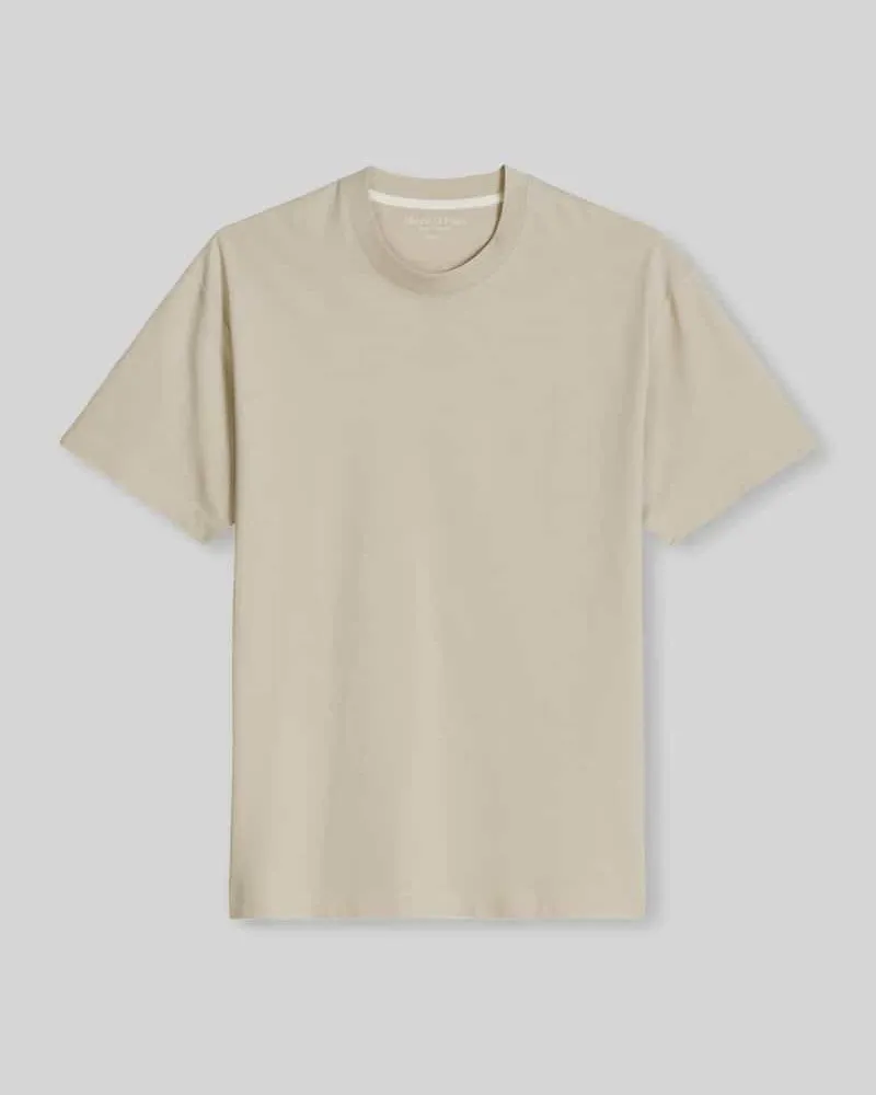 Marc O'Polo Loose Fit T-Shirt aus reiner Baumwolle Mittelgrau