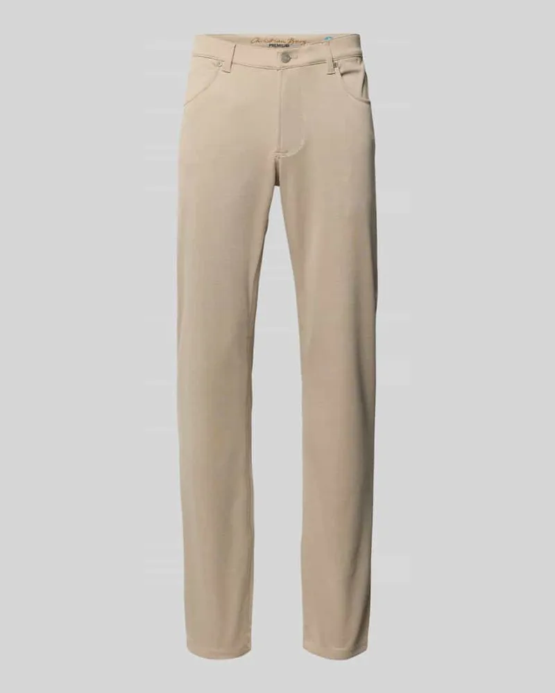 Christian Berg Stoffhose mit französischen Eingrifftaschen Sand