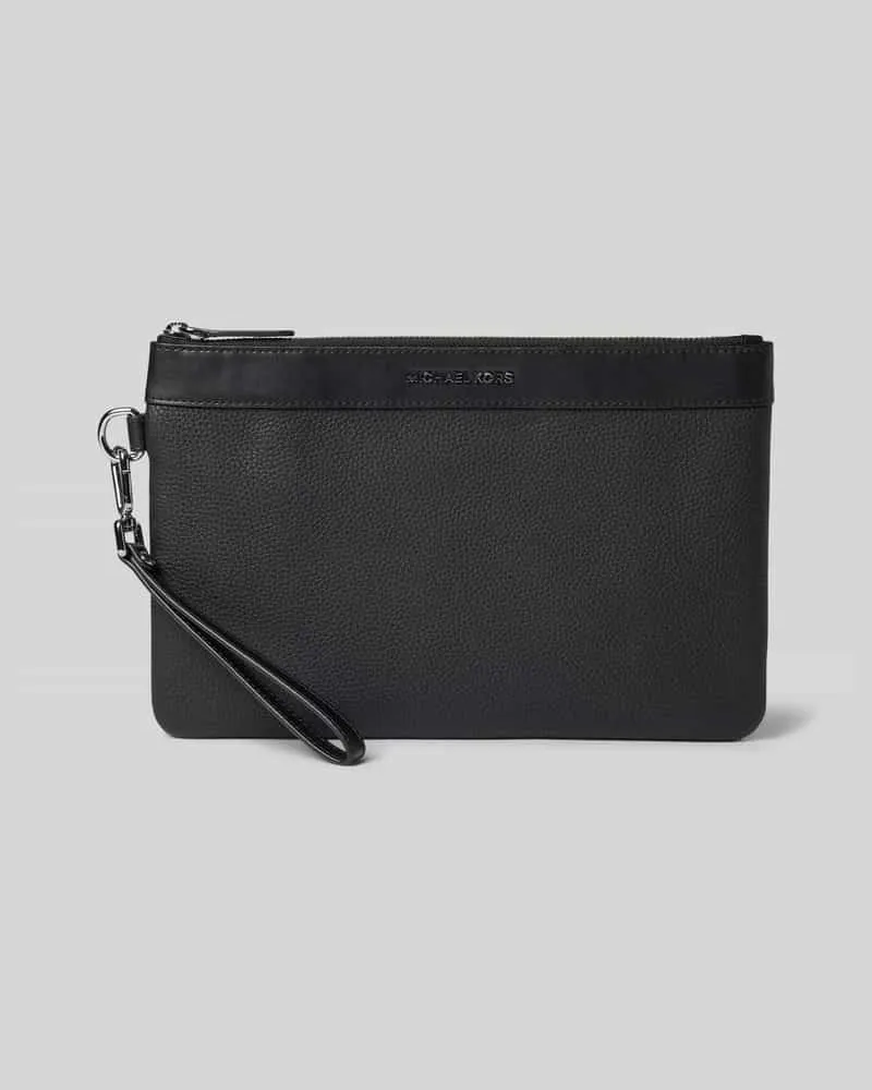 Michael Kors Travel Pouch aus echtem Leder Black