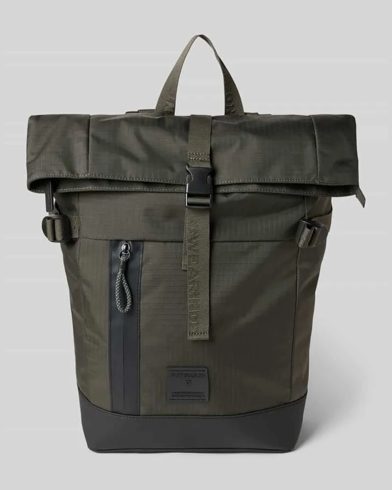Strellson Rucksack im Roll Top Design Modell 'EDDIE Khaki