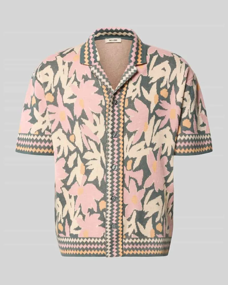 Only & Sons Relaxed Fit Freizeithemd aus Baumwoll-Mix Modell 'DUKE Oliv