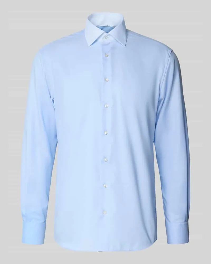 Eterna Business-Hemd aus Baumwolle mit Kentkragen Bleu