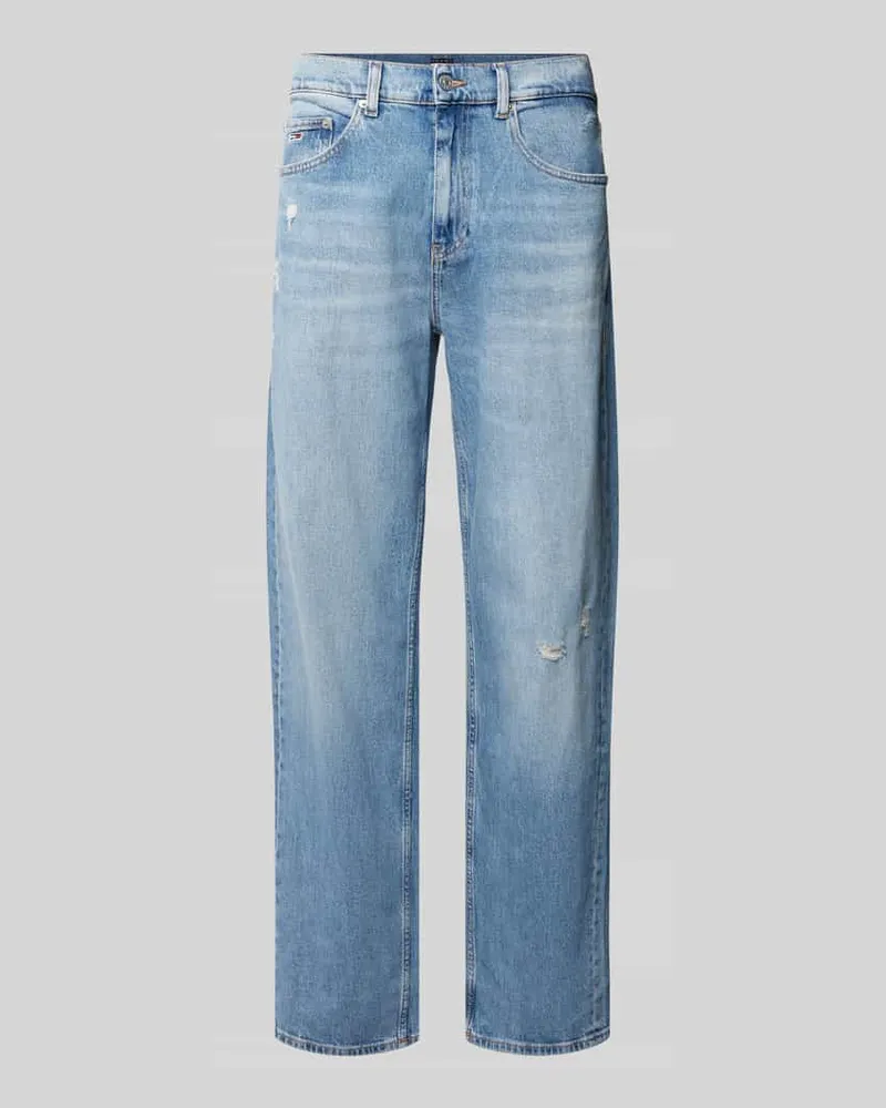 Tommy Hilfiger Relaxed Straight Fit Jeans im Destroyed-Look Modell 'JAIMIE Hellblau