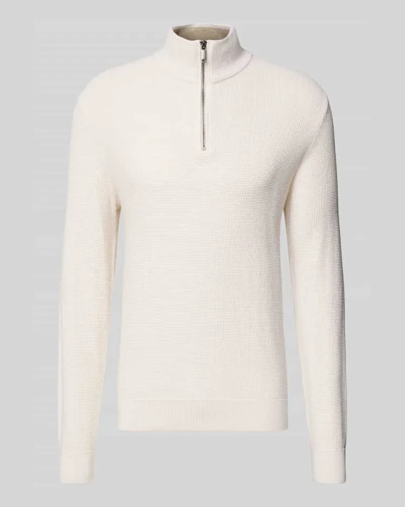 McNeal Strickpullover mit Stehkragen Ecru