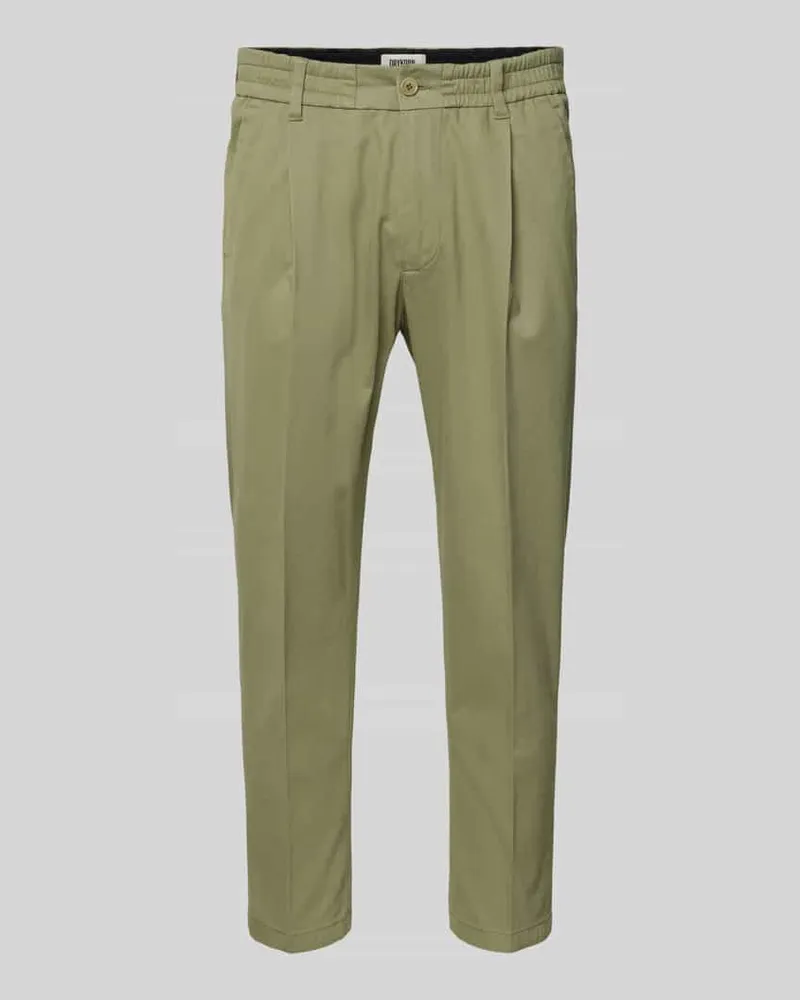 Drykorn Stoffhose mit elastischem Bund Gruen