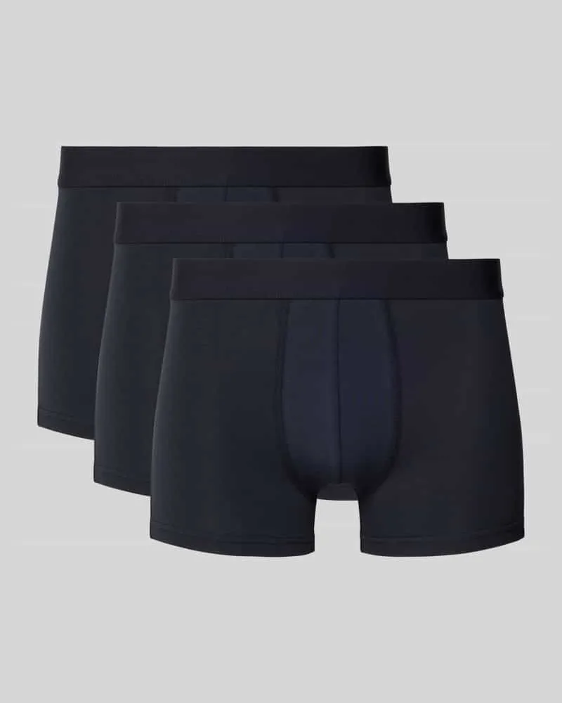 Bread & Boxers Trunks mit elastischem Bund im 3er-Pack Marine