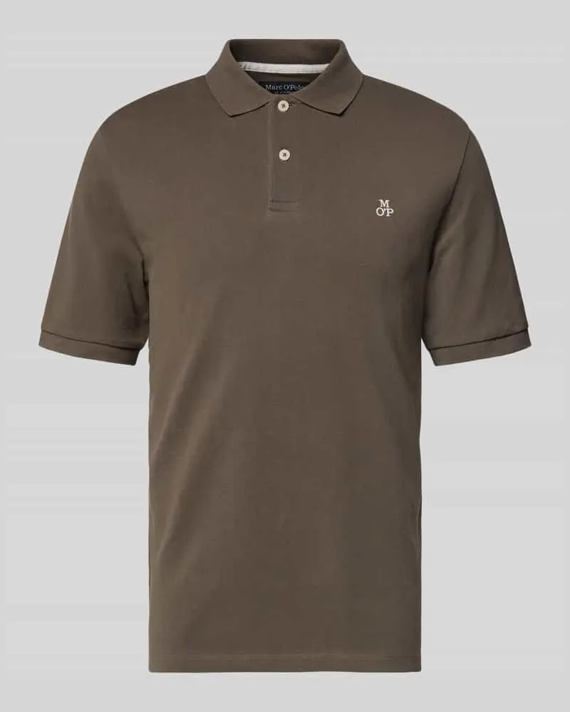 Marc O'Polo Regular Fit Poloshirt aus reiner Baumwolle Dunkelbraun