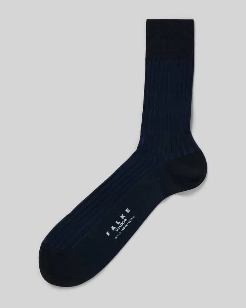 Falke Socken aus reiner Baumwolle Modell 'Shadow Blau