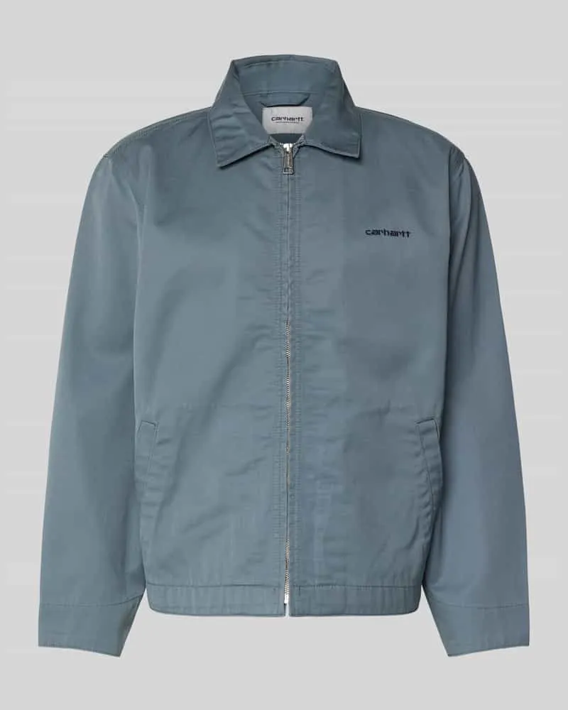 Carhartt WIP Jacke mit Label-Stitching und Eingrifftaschen Rauchblau