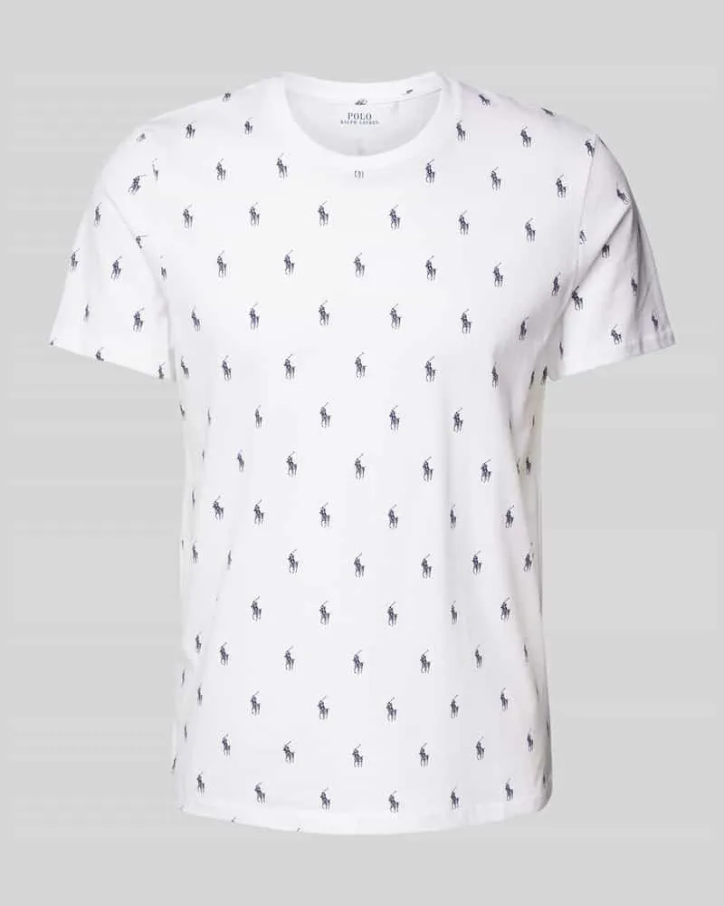Ralph Lauren T-Shirt mit geripptem Rundhalsausschnitt 