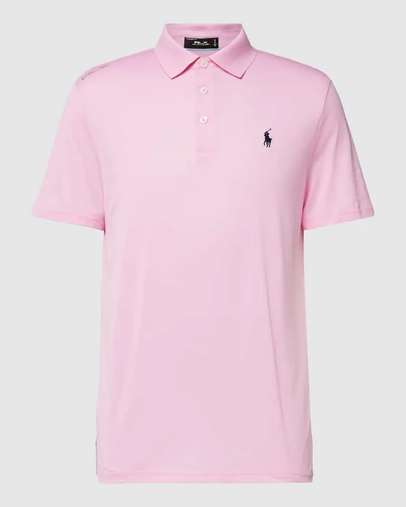 Ralph Lauren Tailored Fit Poloshirt mit Label-Stitching Pink