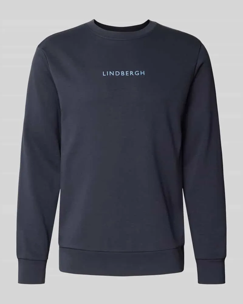 Lindbergh Sweatshirt mit Rundhalsausschnitt und Logo-Print 