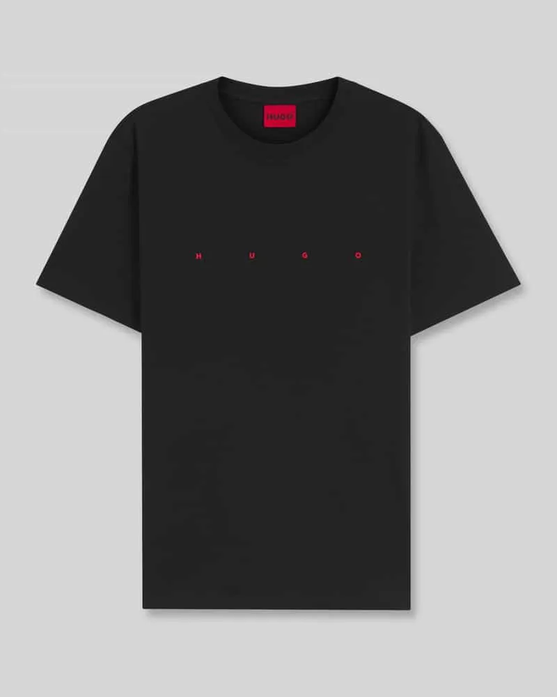 HUGO BOSS Regular Fit T-Shirt aus reiner Baumwolle Black